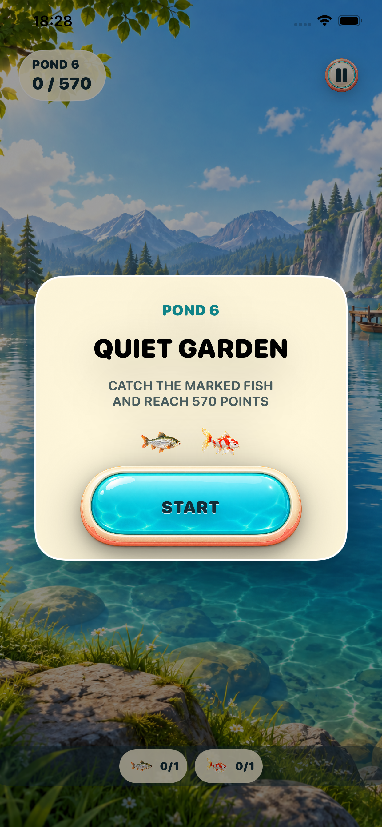 Pond 6 target fish and score requirement